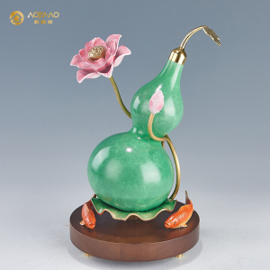 黄铜葫芦摆件客厅家居电视柜办公桌面收纳装饰品乔迁开业工艺礼品