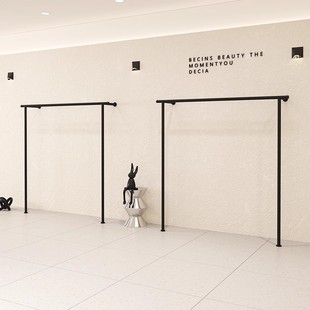 服装店展示架上墙架铁艺哑光黑色烤漆男女装店货架陈列架落地专用