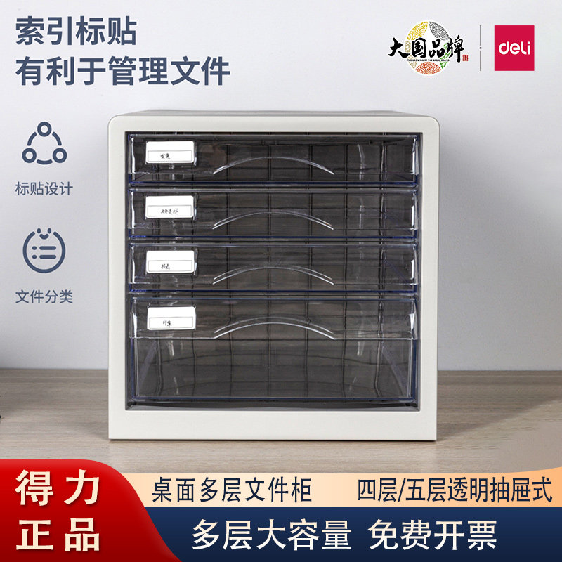 得力9774桌面文件柜抽屉式收纳箱图片