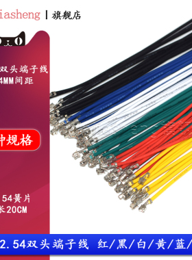 XH2.54mm间距双头端子线 连接线 压簧片 电子线 XHB端子线 20CM长