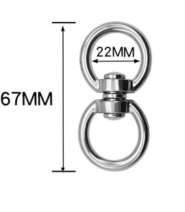 双向对称转环360度旋转钥匙扣连接环狗链转环万向旋转环8字旋转环