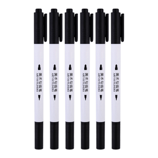 晨光美术勾线笔儿童绘画黑色水性描边小双头记号笔细头学生手绘专业钩线笔画画用描线笔勾边专用油性粗小学生