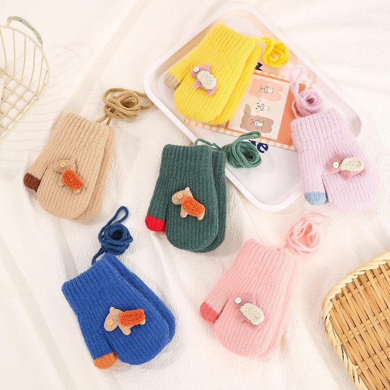 宝宝手套儿童冬款加厚防寒保暖全