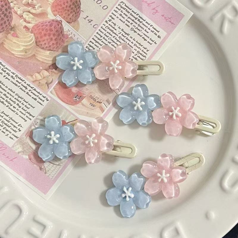 果冻樱花发夹儿童发卡