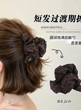 云朵泡泡褶皱抓夹半扎鲨鱼夹