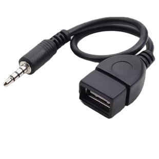 汽车3.5转USB母口转接线aux3.5车载OTG音频线aux转USB母头U盘连接