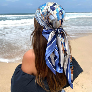 Silk Scarf Scarftop Headwraps For Women Vintage Four Seasons