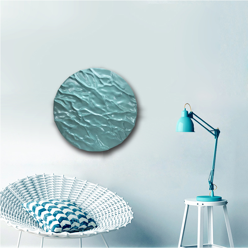 焦点 水纹 沙发后墙上挂画 客厅现代简约清新立体轻奢餐厅装饰画