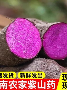 紫山药江西赣南新鲜5斤脚板薯安远紫大薯紫淮山毛薯农产品蔬菜10