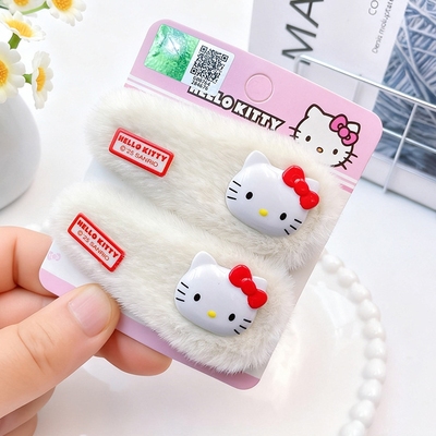 Kitty毛绒发夹两个发饰
