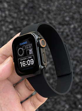 液态硅胶荔枝纹适用苹果S11IWatchS10表带磁吸AppleWatchS987soa