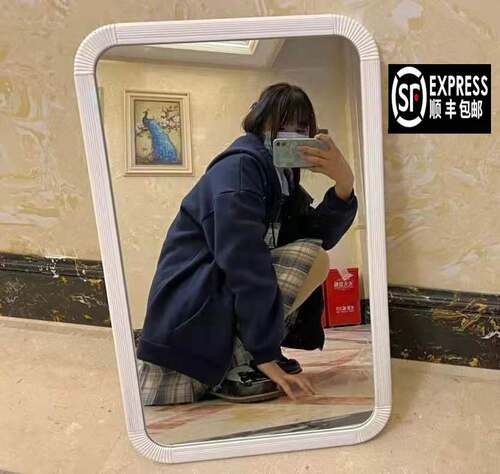 卫挂墙支架镜身子k宿舍半地落地镜户外网红有J落镜鞋店试鞋浴镜