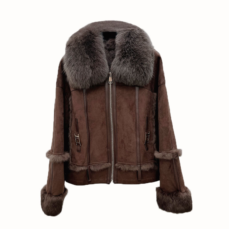 12-6兔皮毛一体外套PM8372