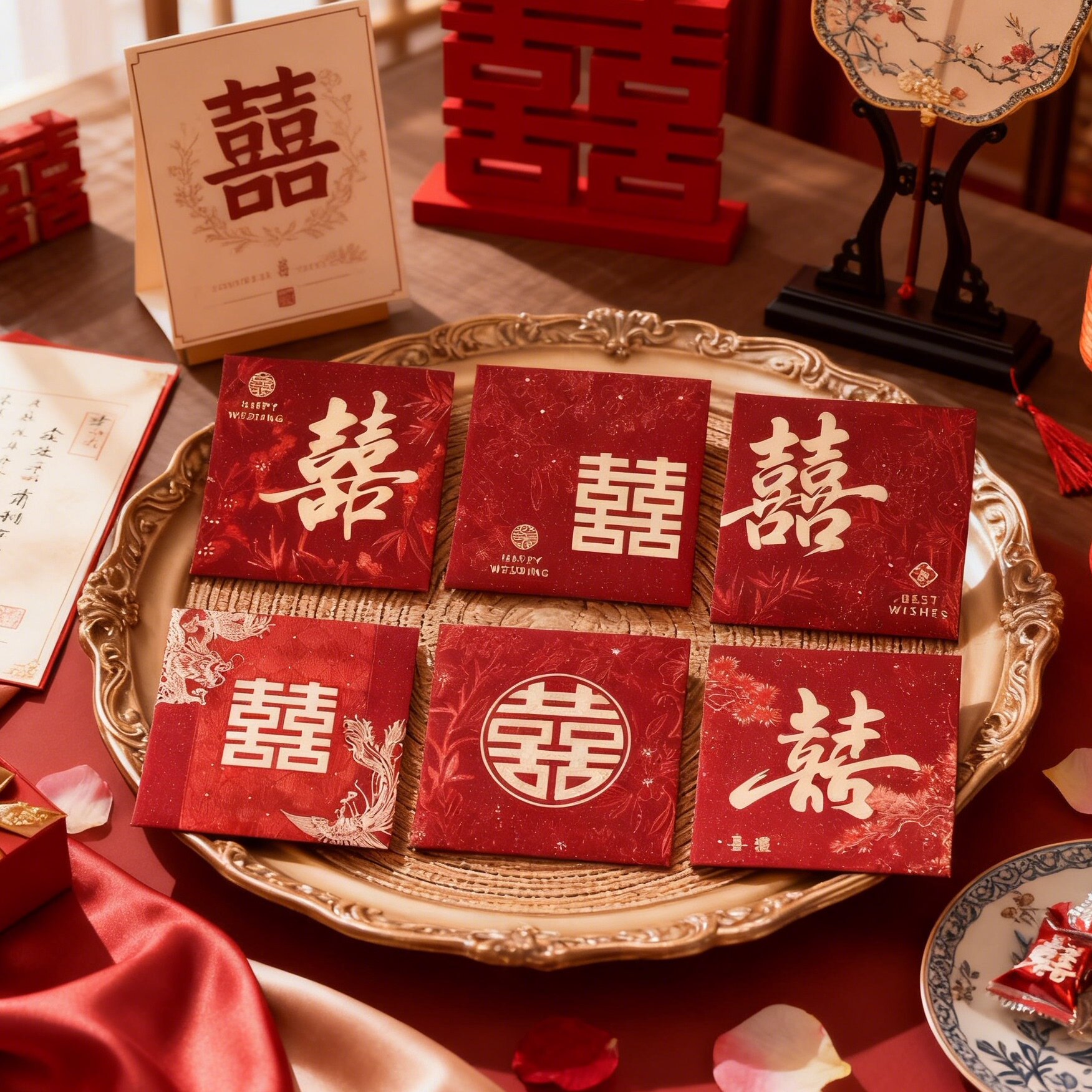 结婚小红包袋迷你喜字利是封婚礼堵门撒红包回礼婚庆用品高档喜包