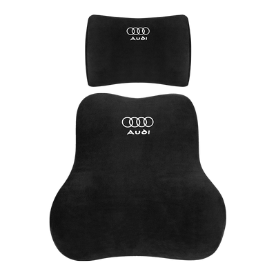 奥迪车载头枕腰靠垫记忆棉护颈枕