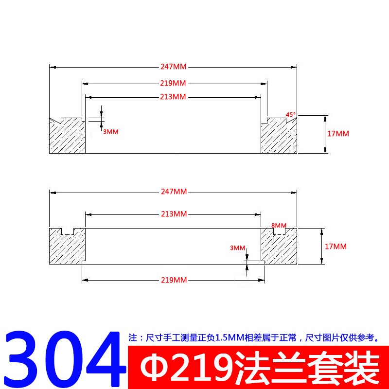 304不锈钢人孔法兰反应釜过滤器压力罐盖吊环锁紧上下法兰圈套装