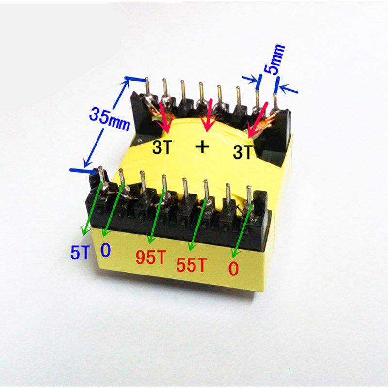 EC42-15  高频变压器 双12V变0-220V-380V 18V纯铜推挽式逆变压器
