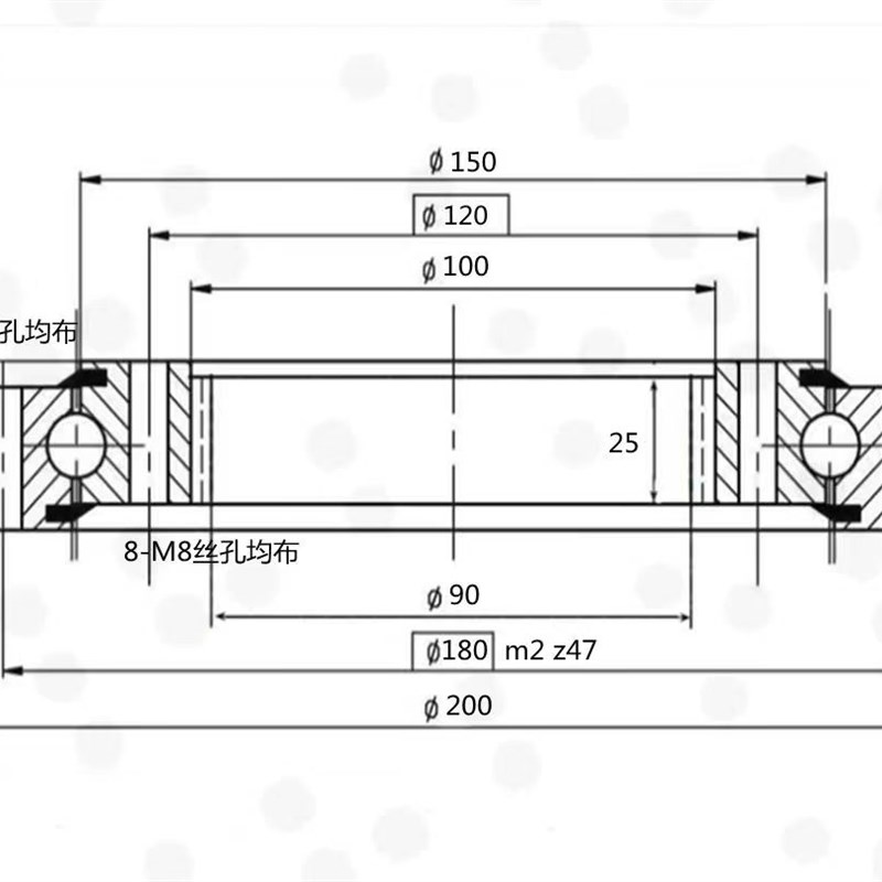 013内齿回转轴承现货回转支承工业大型转台旋转支撑小型机械转盘