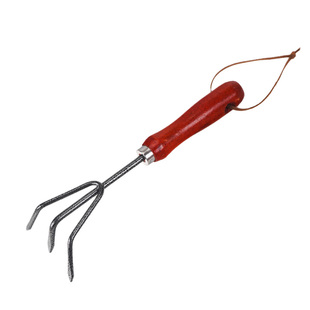 园艺工具三件套装养花种菜翻土阳台盆栽种植锄头耙子大号木柄铁铲