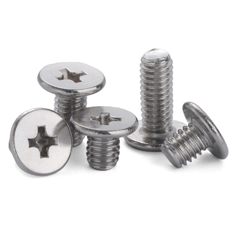 304不锈钢十字薄头螺丝 CM超薄头扁y平头螺钉大头 M2M2.5M3M4M5M6
