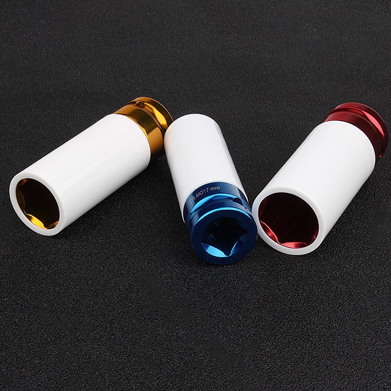 拆卸轮胎保护套筒头17/19/21/22风炮加长电动扳手修车工具套装1/2