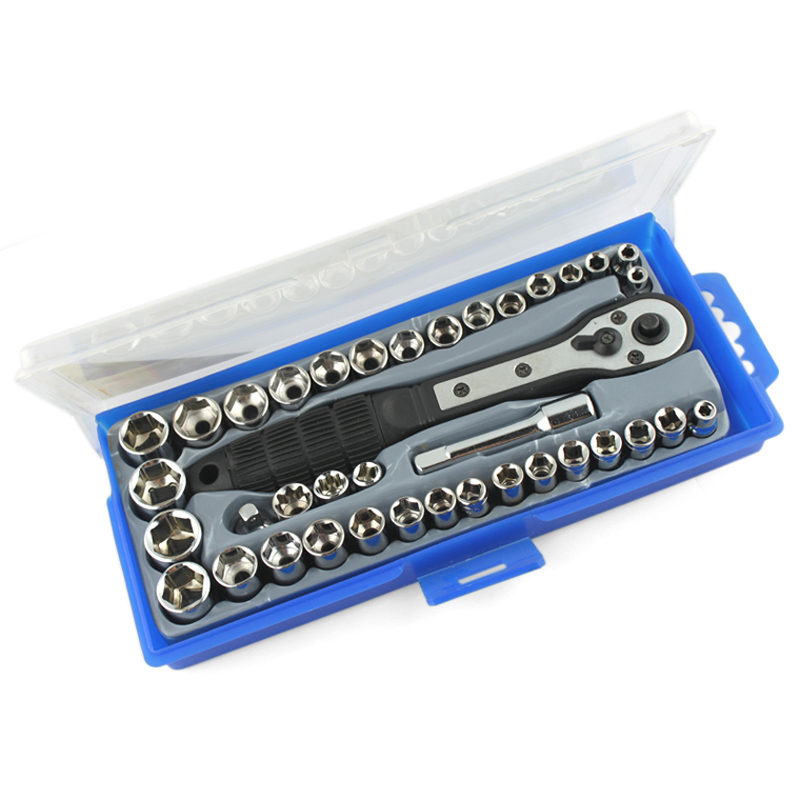 飞鹿工具 38件套公制英制棘轮扳手套筒 公英制套筒套装 包邮