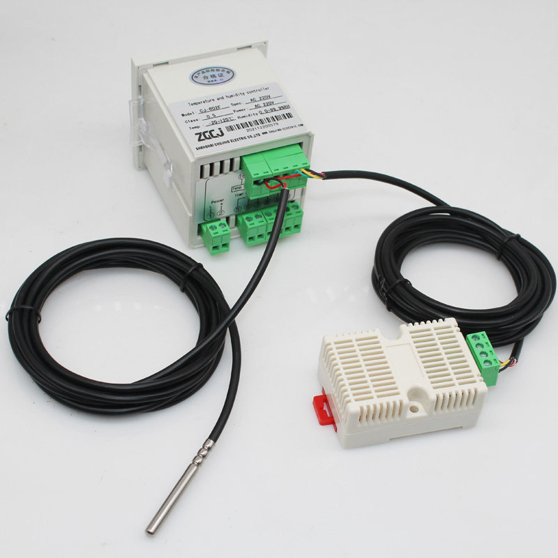 智能温湿度控制器双路传感器2路独立探头温湿度表数字温湿度开关