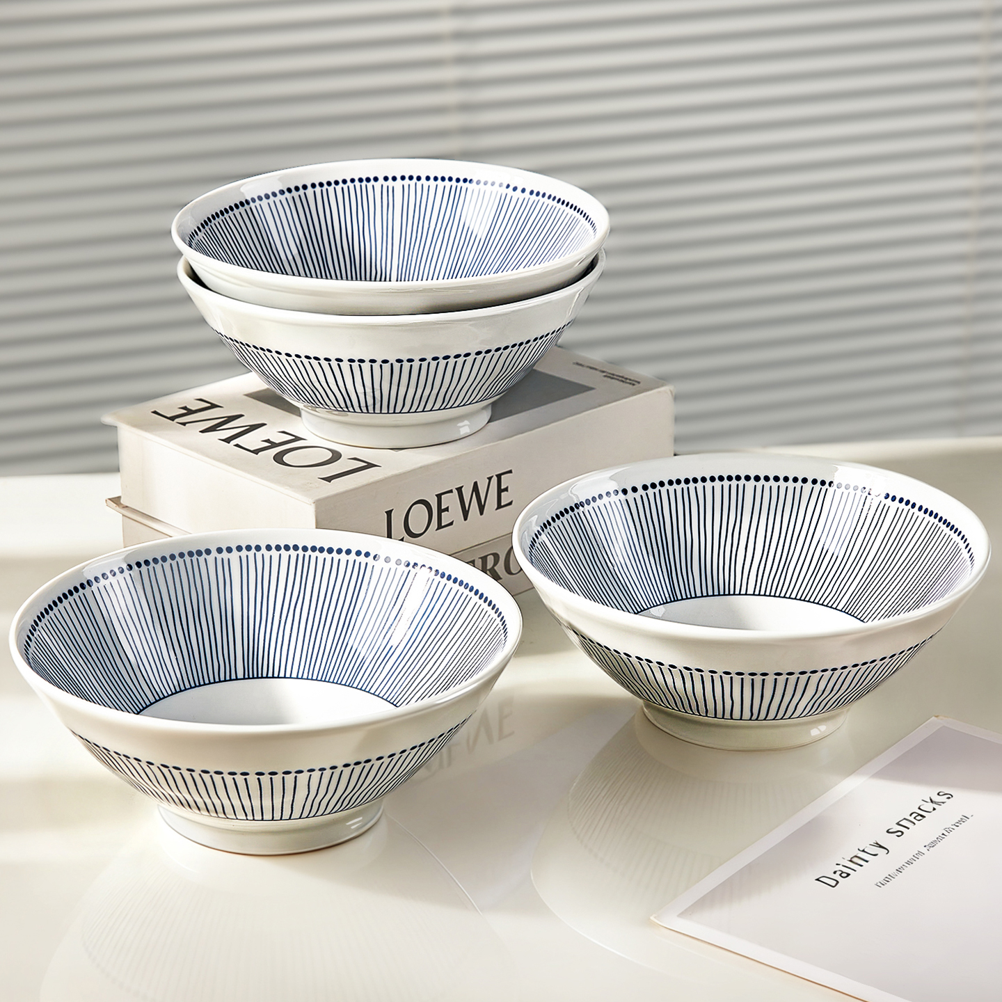 日式陶瓷6寸拉面碗家用