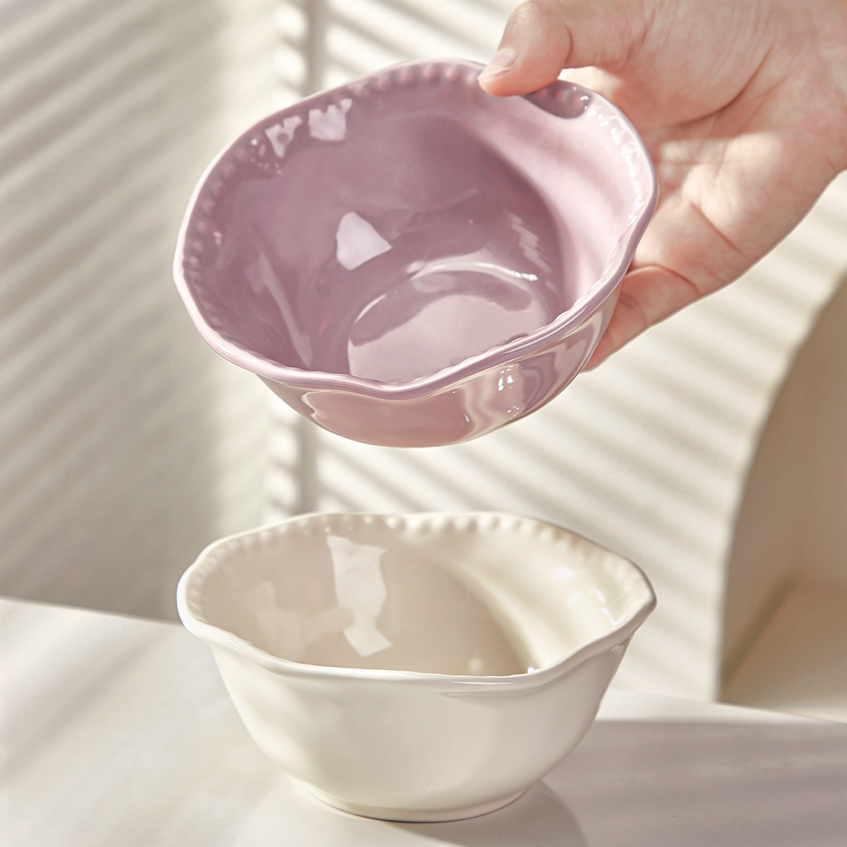 ins餐具酸奶碗带勺燕麦片早餐碗陶瓷碗特别好看的甜品碗小碗单个