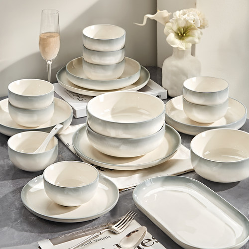 高级感碗碟餐具家用陶瓷餐具碗盘