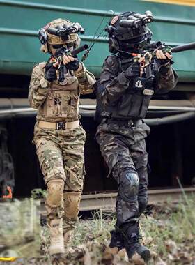 儿童迷彩服套装cos特种兵衣服装备鞋子枪男孩夏令营军训户外演练