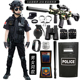 儿童小警察套装 男孩特警头盔手雷弹特种兵装 备盾牌电动玩具枪冲锋