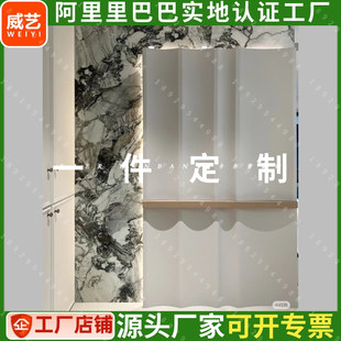 定制波浪板装饰板PVC 浮雕板中纤板半圆密度板波纹板 定制背景墙