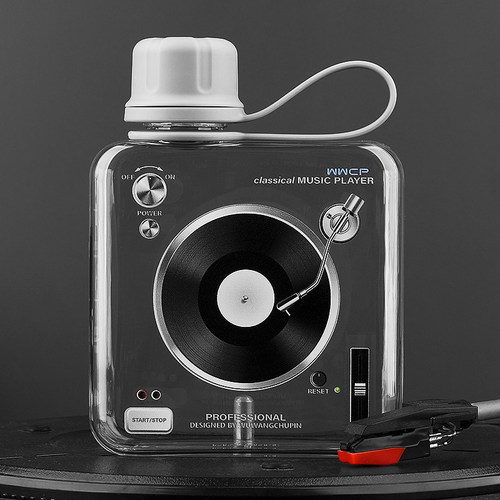 卜A杯黑胶唱片方形随身便携水杯