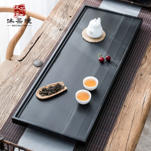 沐茶境皇庭玉石头茶盘整块家用轻奢现代茶台大号茶海简约石材茶具