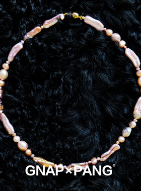 悬河注火时粉紫灰炫彩珍珠项链男