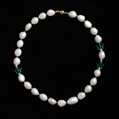 原创爱迪生有核珍珠项链嘻哈男