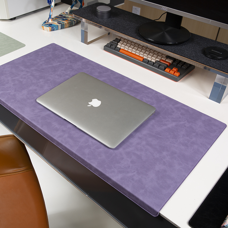 FTTOT折边办公桌垫 皮革写字桌布挂扣边桌垫高级感电脑鼠标键盘垫