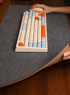 毛毡软木鼠标垫超大号电脑桌面垫减震降噪键盘垫高级感办公室桌垫