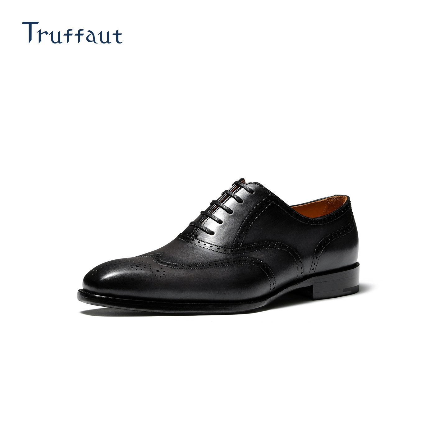 truffaut手工高端琴底皮鞋男绅士布洛克雕花商务男鞋牛津鞋英伦风