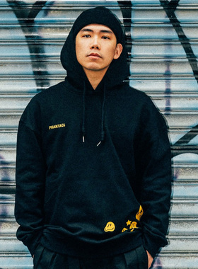 PHANTACi范特西 周杰伦潮牌2024秋冬TRANSFORM SMILEY连帽卫衣 男