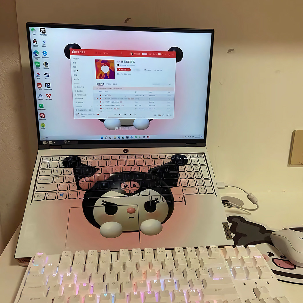 笔记本电脑贴纸华硕a豆14可爱