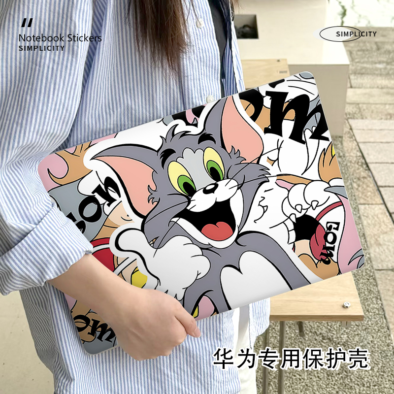 猫和老鼠新款华为matebook14保护壳适用16S笔记本D14电脑Xpro防摔D16外壳荣耀magicbook15磨砂14S卡通保护套
