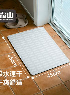 霜山吸水地垫浴室卫生间门口加厚防滑脚垫速干门垫厕所地毯65x45