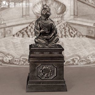 開天工作室×國家圖書館圓明園十二生肖國風收藏雕像擺件 酉雞