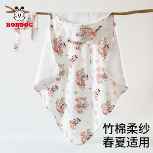 巴布豆初生婴儿包单新生儿包被春夏纱布薄款宝宝包单产房襁褓包巾