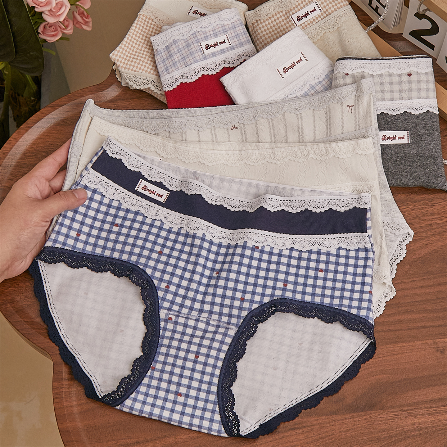 3条装内裤女纯棉10A抑菌加长裆