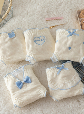 7A内裤女生纯棉抗菌全棉档2024新款夏季薄款少女中腰三角女士短裤