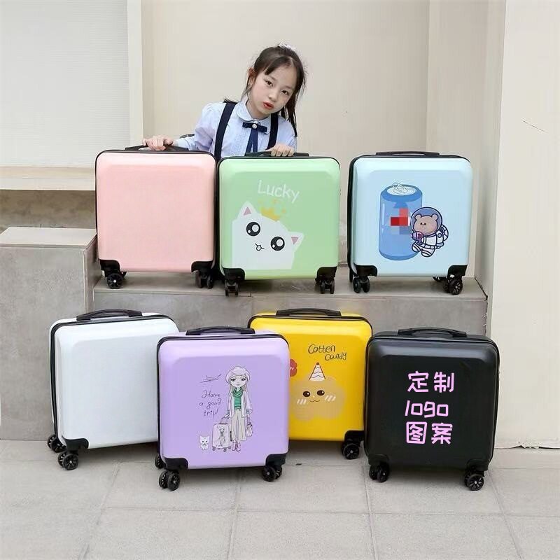 儿童行李可爱卡通密码锁旅行箱万向轮大容量拉杆箱可印LOGO礼品箱