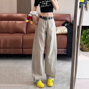 牛仔裤 高腰宽松显瘦高级感时尚 子 气质垂感休闲弯刀裤 2026春夏美式